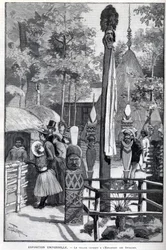 Exposition Universelle 1889 - Le village canaque à l