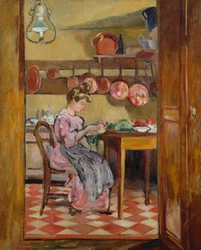 Madame Valtat dans la cuisine