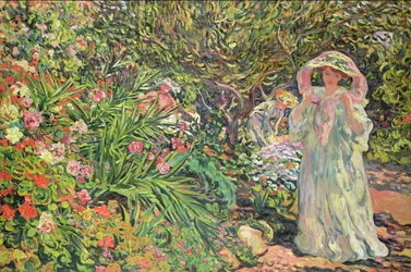 Madame Valtat dans le jardin