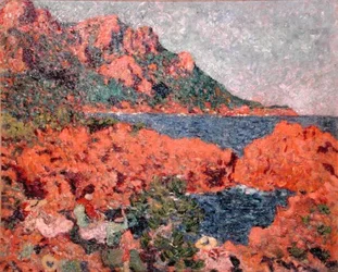 Falaises rouges et gens
