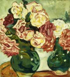 Deux vases de roses