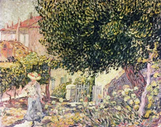 Femme dans le jardin