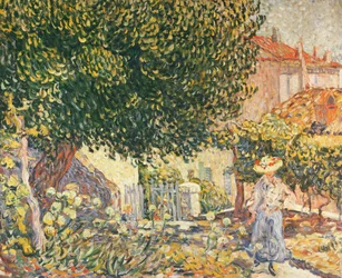 Femme dans le jardin
