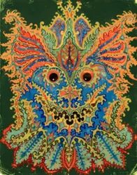 Kaleidoscope de chats : motif de chats sur fond vert