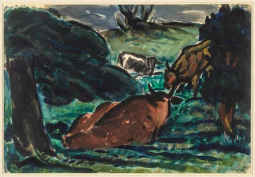 Vaches allongées, c1920s