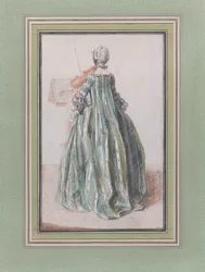 Femme jouant du violon, vue de dos