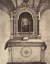 XIIIe Station. Jésus est remis entre les mains de sa mère. Cet autel est construit..., 1860 ou plus tard