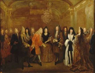 Louis XIV reçoit le prince Auguste, futur roi de Pologne et électeur de Saxe, vers 1714