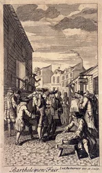 Foire de la Saint-Barthélemy, Londres, vers 1715