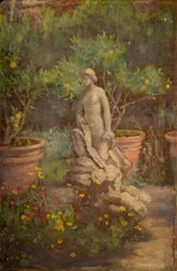 Fontaine dans un jardin, Cairate, Lombardie, 1875-1877
