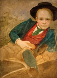 Étude pour un garçon assis sur une brouette, 1890