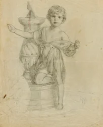 Sans titre (Enfant avec cadran solaire)