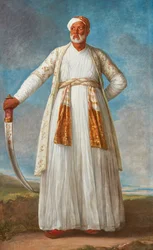Portrait de Muhammad Dervish Khan, ambassadeur à la cour française envoyé par Tipu Sultan, 1788
