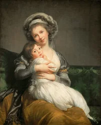 Autoportrait avec sa fille Julie, 1786