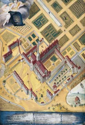 Abbaye de Port-Royal des Champs, vue générale, par Louise-Magdeleine Hortemels, France