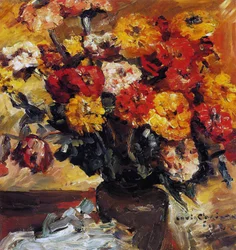Zinnias dans un vase