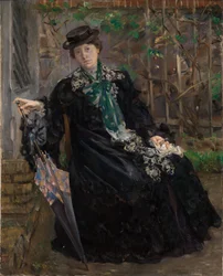 Portrait de Mme Charlotte Berend-Corinth dans le jardin