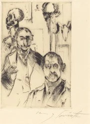 Double portrait avec squelette