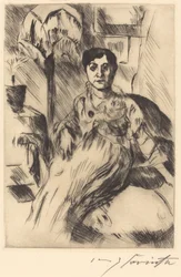 Intérieur avec femme