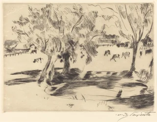 Landschaft mit Kühen, 1917