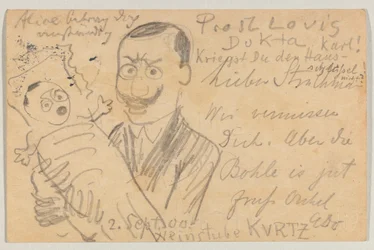 Lovis Corinth à Carl Strathmann : Carte postale