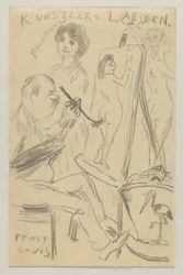 Lovis Corinth à Carl Strathmann: Carte postale, cachet postal du 25 juin 1904