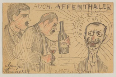Lovis Corinth à Carl Strathmann: Carte postale, cachet du 28 septembre 1896