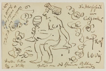 Lovis Corinth à Carl Strathmann : Carte postale, cachet postal 8 mars 1906