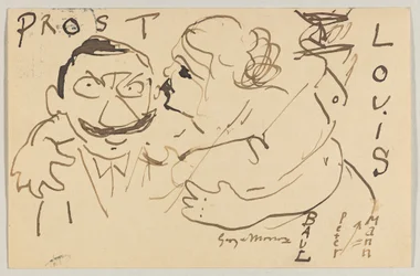 Lovis Corinth à Carl Strathmann: Carte postale, cachet de la poste 9 décembre 1908