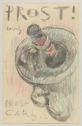 Lovis Corinth à Elly Strathmann : Carte postale, cachet postal du 22 mai 1911