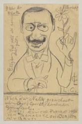 Lovis Corinth à Mademoiselle Elly Franke: Carte postale, cachet postal du 28 août 1897