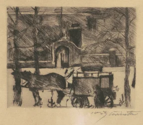 Milchwagen Chariot de lait, 1916