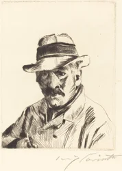Autoportrait avec un chapeau de paille