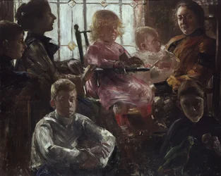 La famille du peintre Fritz Rumpf