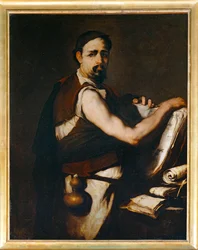 Philosophe avec une gourde à la ceinture …