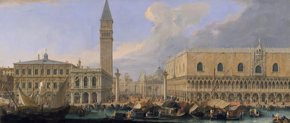 Le Môle, Venise, depuis le bassin de Saint-Marc, vers 1709