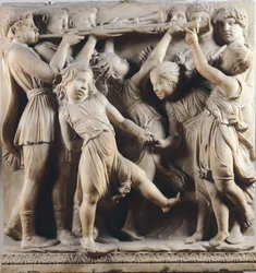 Enfants et chérubins dansant, chantant et jouant, détail de la Cantoria