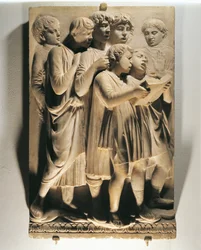 Laudate Eum in choro (Psaume 150, Laudate Dominum), panneau avec des enfants chantant