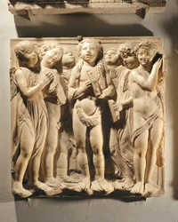 Laudate Eum in cymbalis bene sonantibus (Psaume 150, Laudate Dominum), panneau avec putti et anges jouant des cymbales