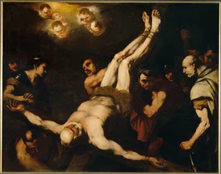 Crucifixion de Saint Pierre ... (peinture sur toile)