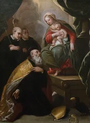 Madone et enfant avec des saints
