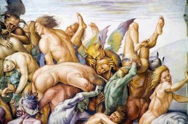 Damné en enfer, du cycle de fresques du Jugement Dernier