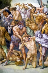 Damné en enfer, du cycle de fresques du Jugement dernier
