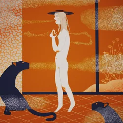 La femme mystérieuse et les panthères