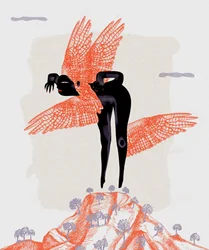 Personnage ailé mystique