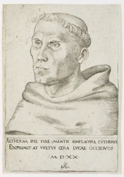 Martin Luther, buste en vue de trois-quarts