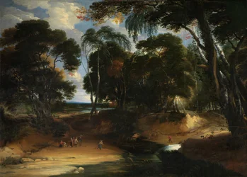 Paysage avec forêt