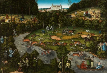 Chasse près du château de Hartenfels, 1540