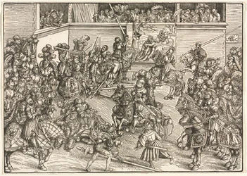 Le Deuxième Tournoi avec la Tapisserie de Samson et le Lion