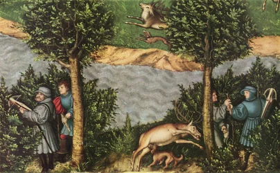 Chasse au cerf avec le prince-électeur Frédéric le Sage
 détail